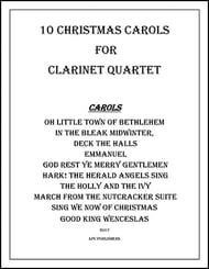 10 Christmas Carols for Clarinet Quartet P.O.D. cover Thumbnail